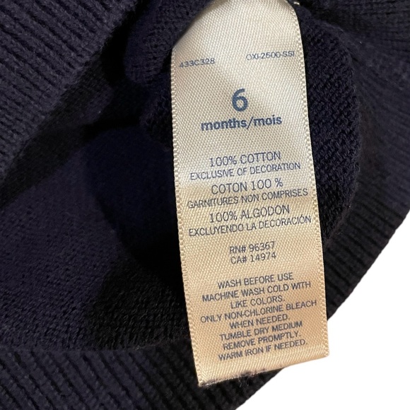 💠. **2 for $20** Oshkosh B’gosh Navy blue sweater size 6 month. - Picture 5 of 7